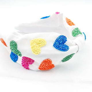 Rainbow Heart Headband