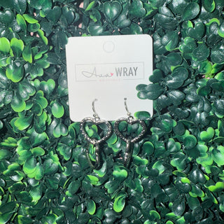 Double Hanging Hearts Earrings