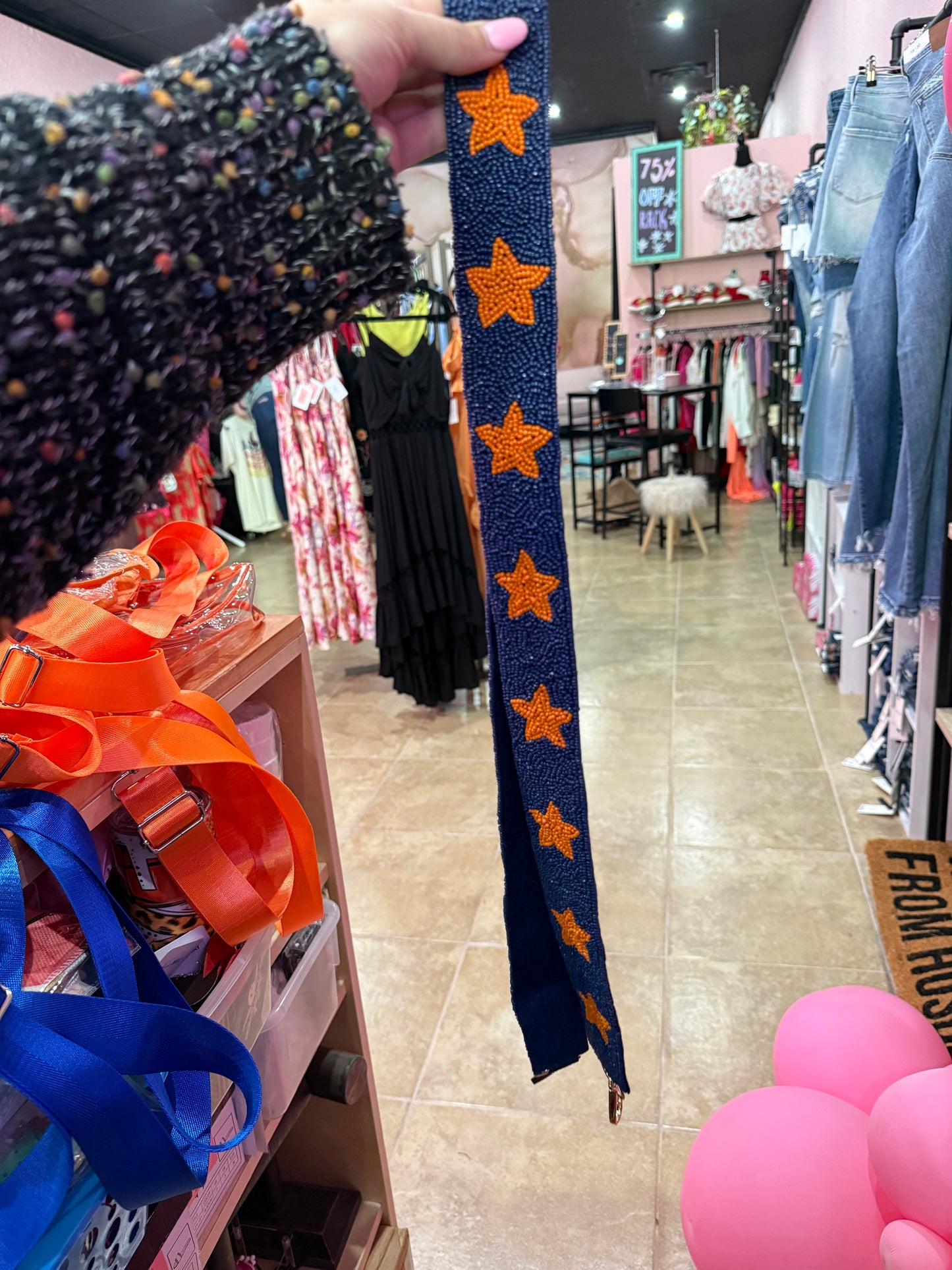 Orange Star/Blue Strap