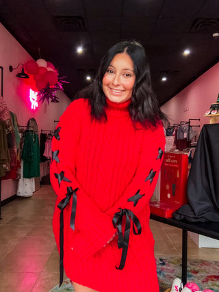 Be My Sweetheart Cable Knit Dress