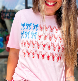 Crawfish & Bows Flag {graphic tee}