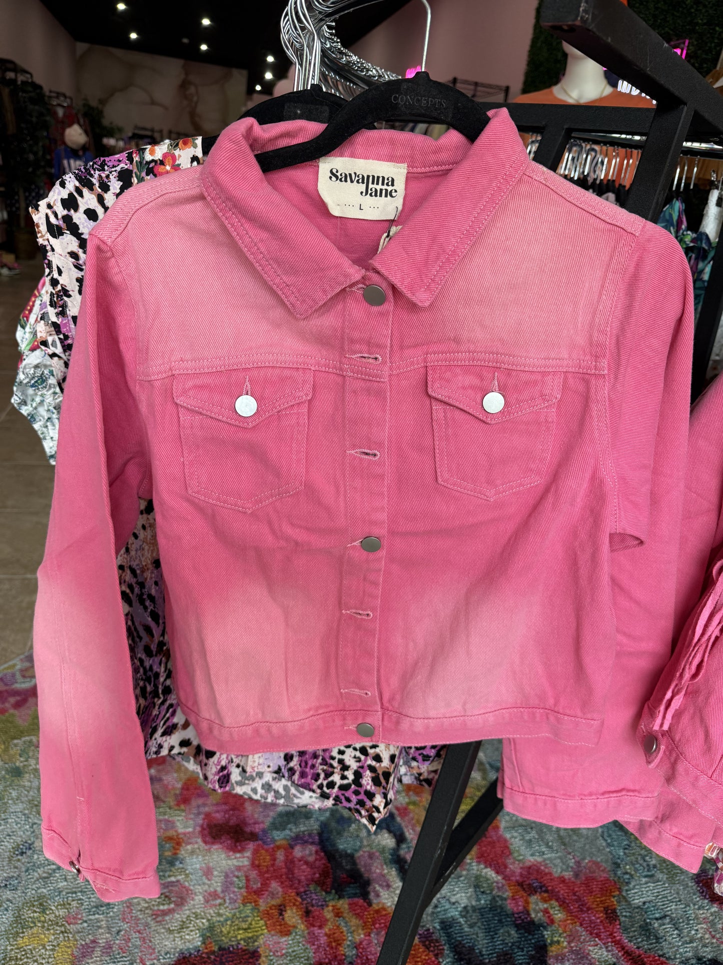 Pink Denim Jacket