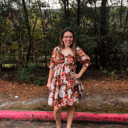 Fall Floral Dress