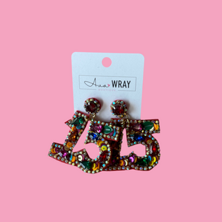 Ruby Age Beaded Earrings