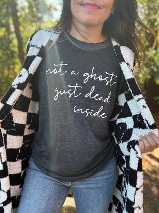 Checker Ghost Cloud Cardigan