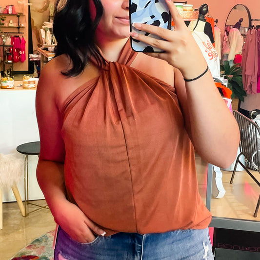 Pumpkin Spice Halter Top