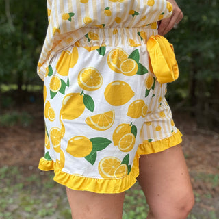Lemon Drop Ruffle Pajama Set