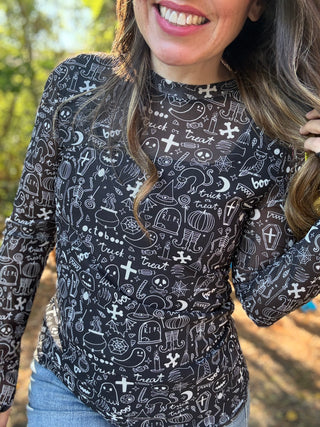 Spooky Mesh Top