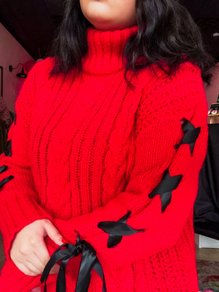 Be My Sweetheart Cable Knit Dress