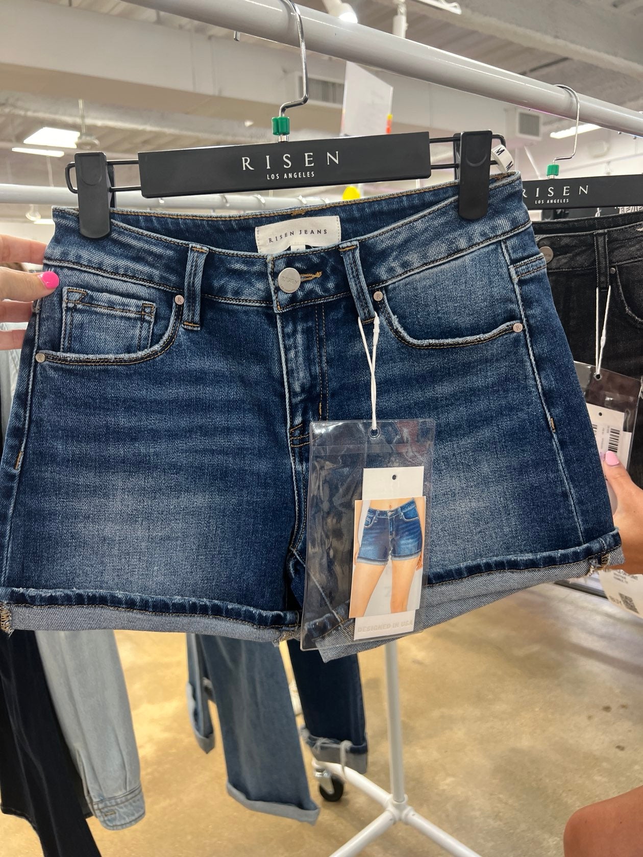 Risen Cuffed Denim Shorts