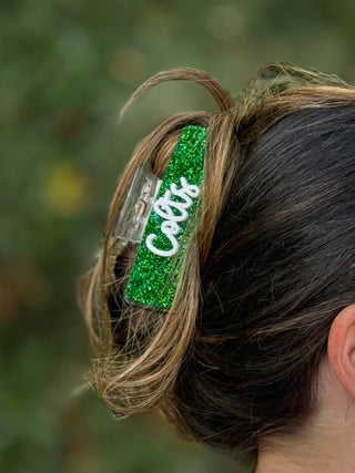 CMS Colts Glitter Hair Clip