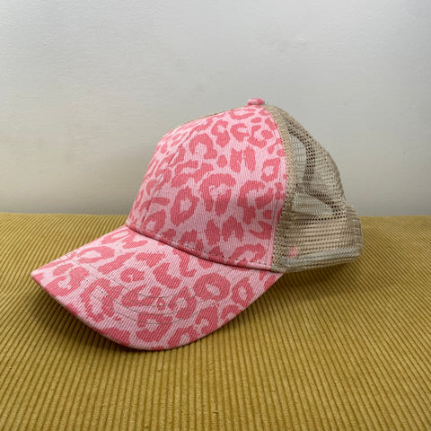Hat - Pink Leopard Print