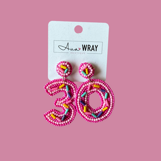 Pink Confetti Age Beaded Earrings