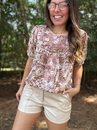 New York Minute Faux Leather Shorts