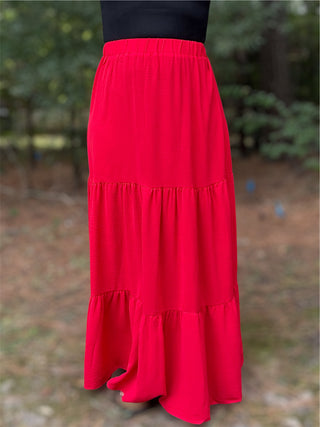 Strawberry Sway Maxi Skirt