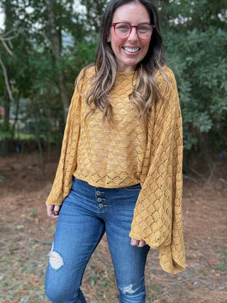 Free Spirit Bell Sleeve Top (4 colors)