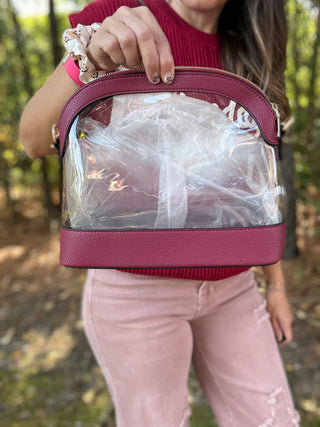 Maroon Clear Stadium Concert Bag