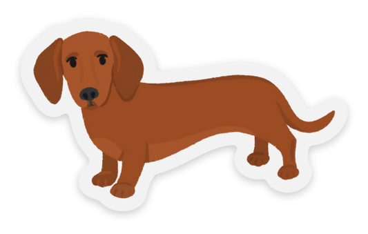 Daschund Dog Clear Sticker