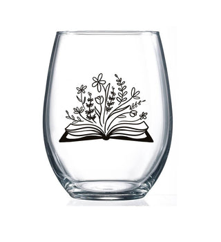 15oz Stemless Wine Glass | Botanical Library