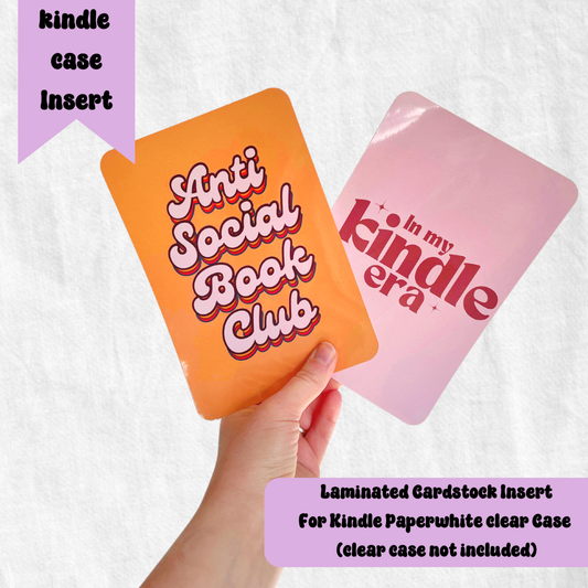 Kindle Inserts {for clear case} for Book Lovers