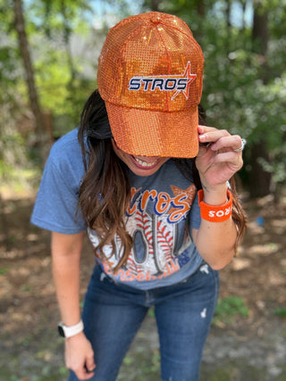 Houston ‘Stros Sequin Orange Statement Hat