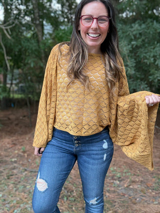 Free Spirit Bell Sleeve Top (4 colors)