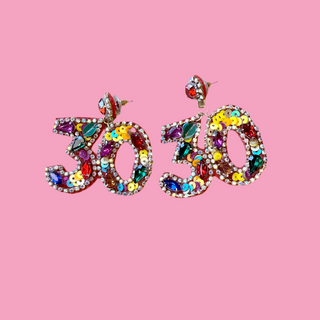 Ruby Age Beaded Earrings