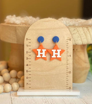 Astros Clay Earrings: Stars & Tassles