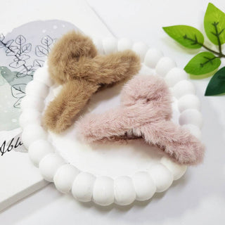 Fuzzy Small Hair Claw Clip