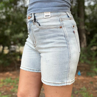 | Skye | Judy Blue High Waisted Double Button Denim Shorts