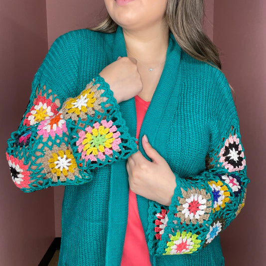 Crochet Sleeve Cardigan