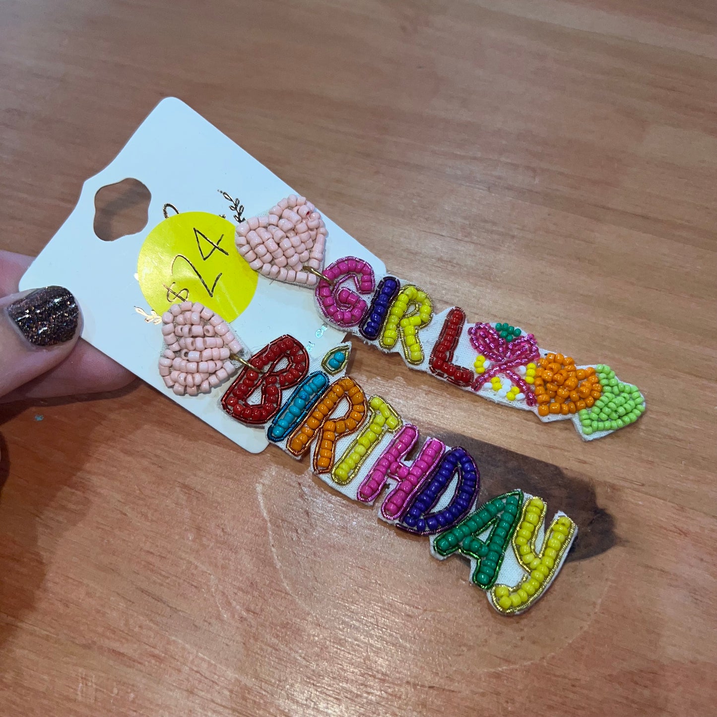 Birthday Girl Beaded Earrings