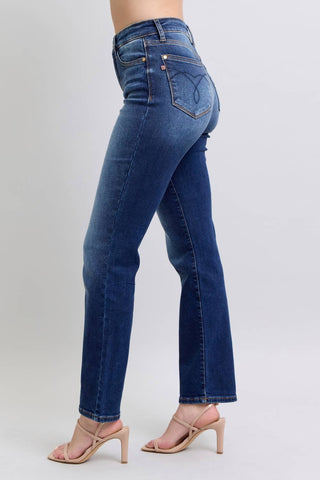 | Claire | Judy Blue Vintage Wash Thermal Straight Leg Denim