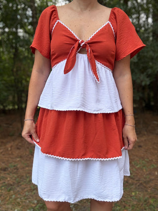 Rust & Ruffles Dress