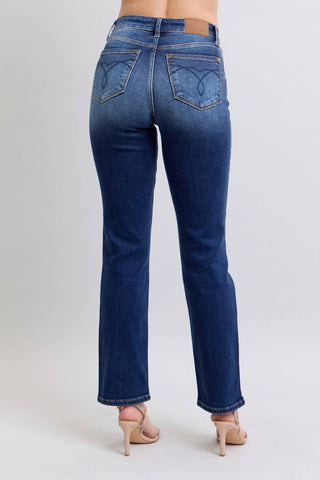 | Claire | Judy Blue Vintage Wash Thermal Straight Leg Denim