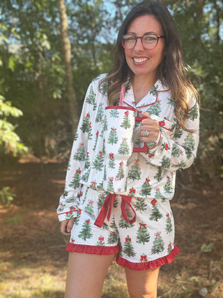 Under the Tree Ruffle Pajama Set