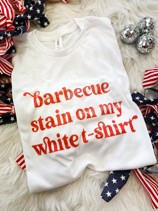 BBQ Stain on my White {graphic tee}
