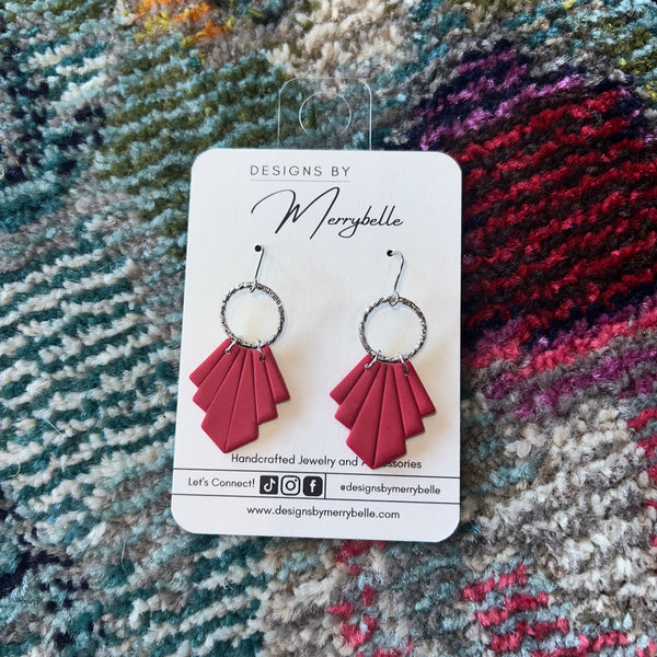 Merrybelle Earrings: Reds