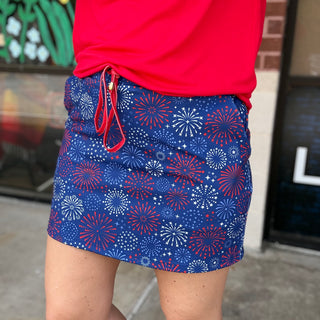 Red White And Boom Skort
