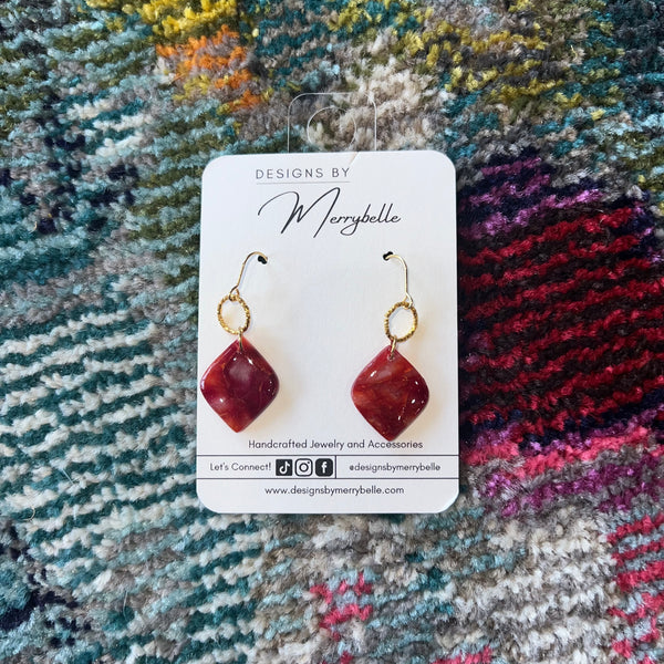 Merrybelle Earrings: Reds