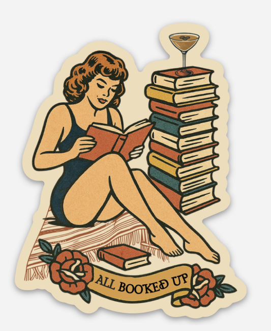 All Booked Up Sticker 