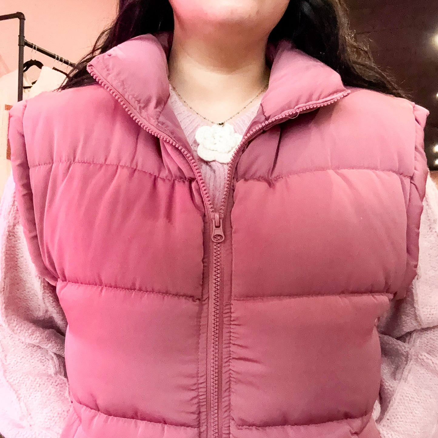 High Neck Casual Puffer Vest