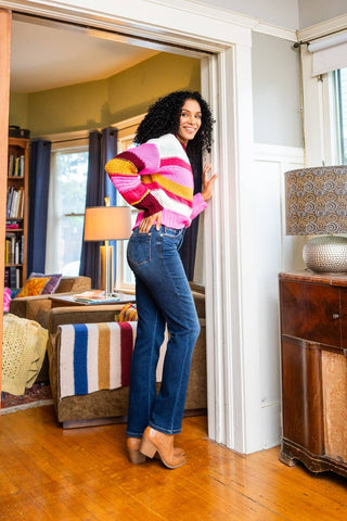 | Claire | Judy Blue Vintage Wash Thermal Straight Leg Denim