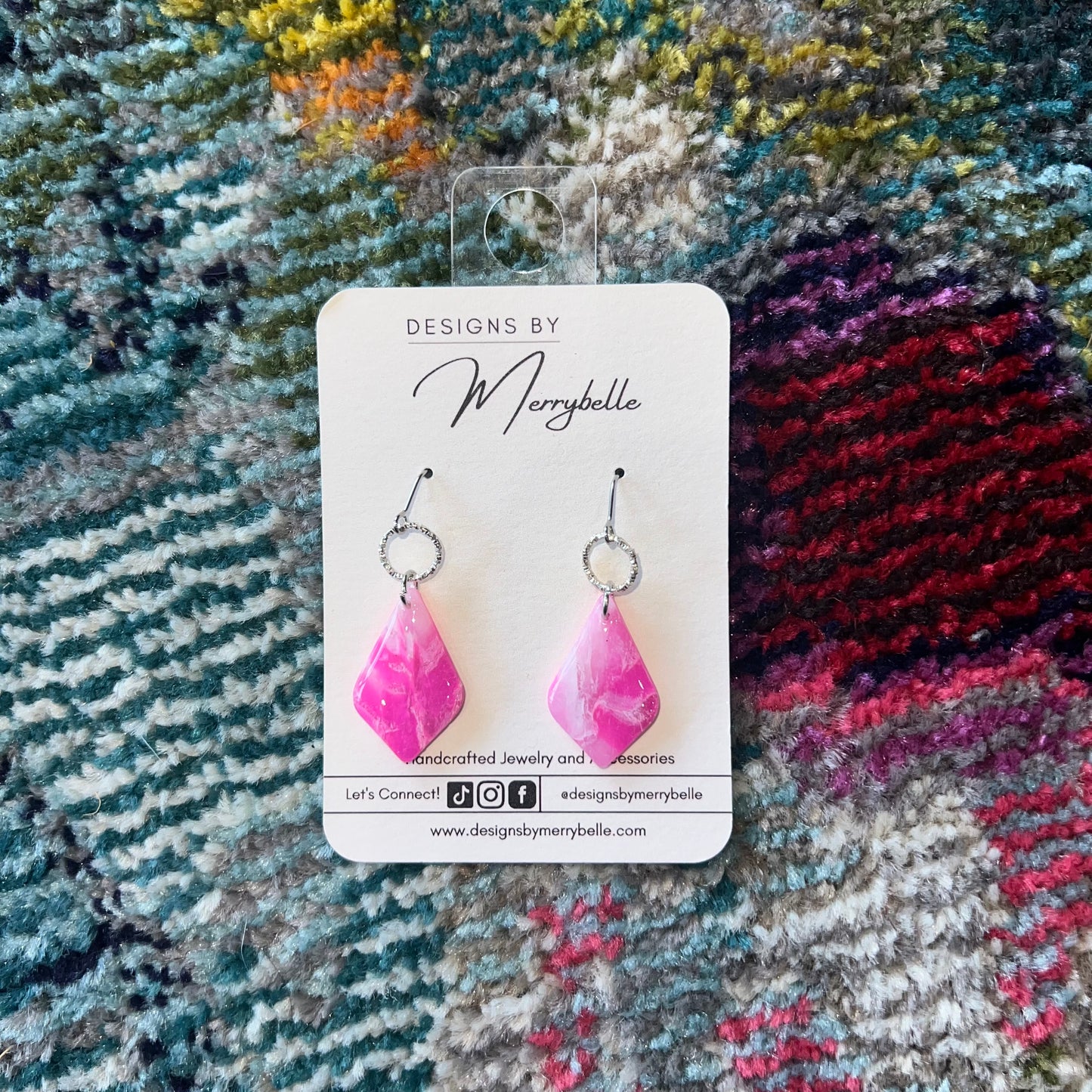 Merrybelle Earrings: Pinks