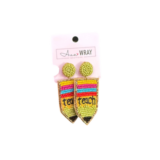 Pencil Beaded Earrings