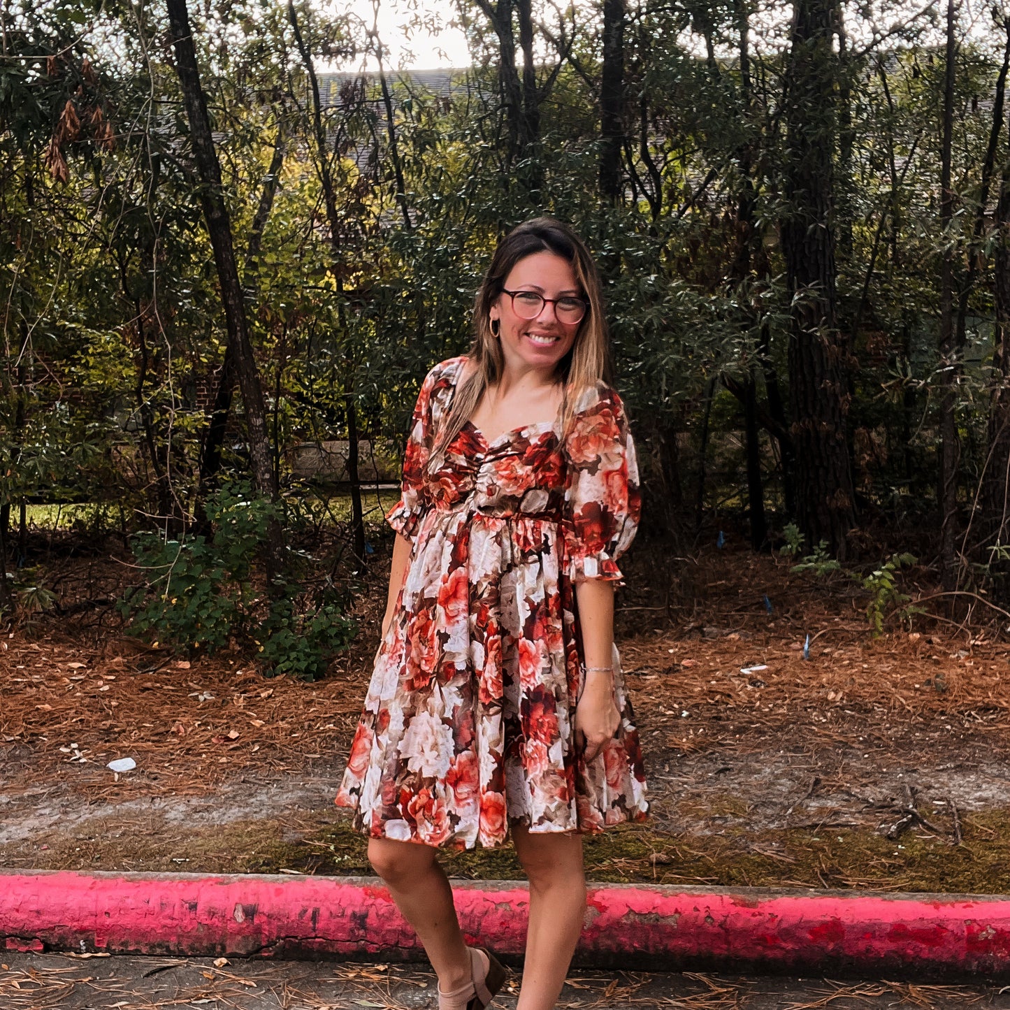 Fall Floral Dress