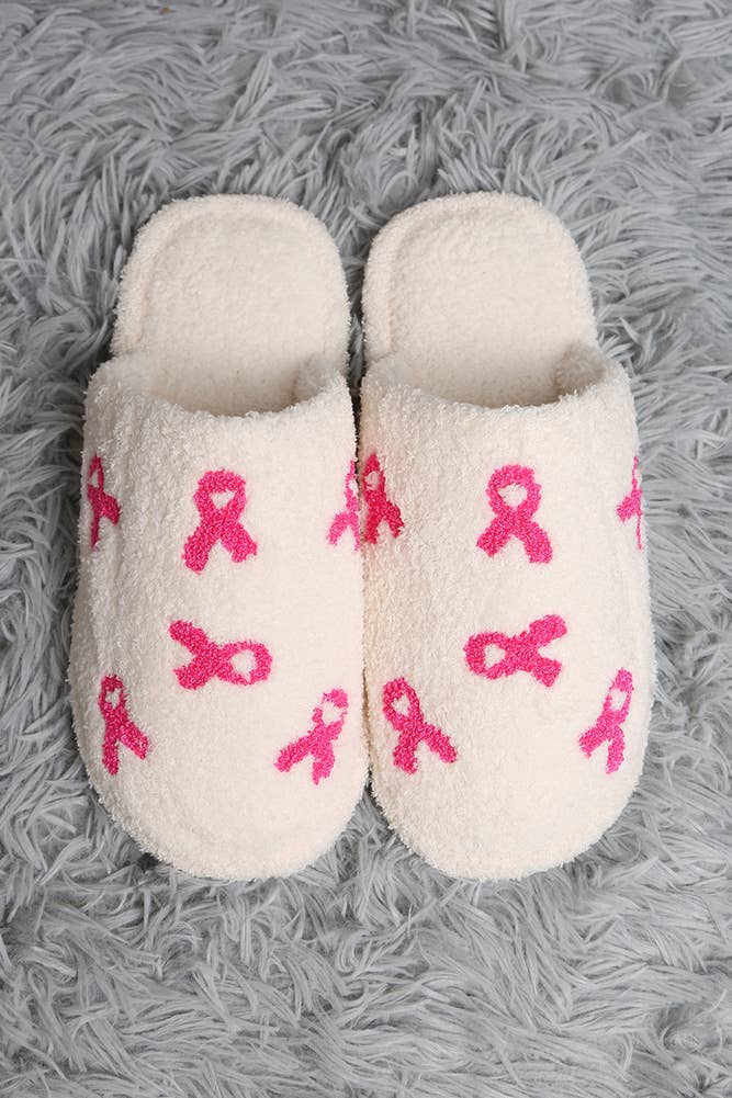 Comfy Graphic Embroidered Fuzzy Slipper