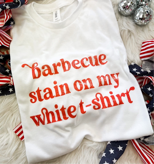 BBQ Stain on my White {graphic tee}