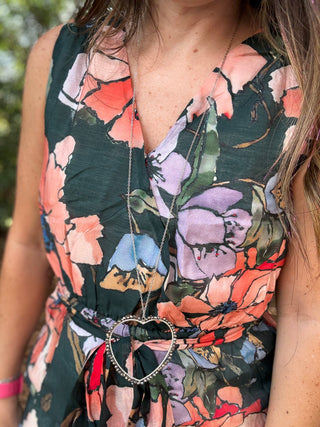 Golden Petals Maxi Dress