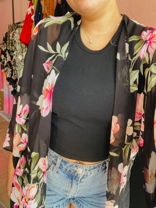 Take me on Vaca Chiffon Kimono